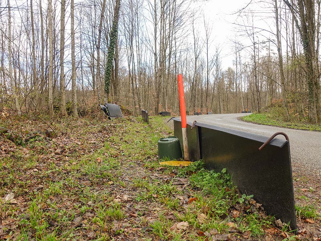 Amphibienzaun fast abgebaut.